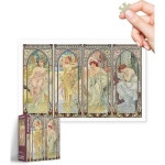 9803063 직소 퍼즐 놀이 취미 피스릴랙스 H3641 1000피스 플라스틱 알폰세 무차 _시간의 흐름 15.0 x 23.2 인치 38 59 cm 성인용 어려움... 