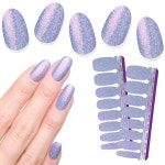 Color Street 퍼플 패션 글리터 네일 스트립 : 글로픽업픽