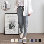 9부 셀론 스티치 밴딩 마바지 여자바지 여름바지 : 기안79