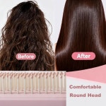 빗 모든 모발 유형을 정전기 방지 셀프 클리닝 헤어 브러시 부드러운 칫솔 매듭을 쉽게 제거하고 엉킴을 제거하는 여성 Blue : 모노마켓1983