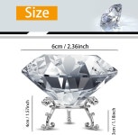 메리나인 탑 K9 클리어 크리스탈 다이아몬드 종이 무게 장식 슬리버 삼각형 베이스 결혼식 매장 집 사무실 바 등; 연인 가족 친구를... 