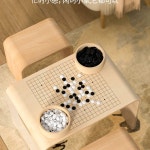 가정용 체스판 테이블 바둑판 원목 대국 오목 장기 보드게임 체스 : 리코se