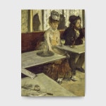 [유화 질감 붓터치] 에드가 드가 카페 속 세계 명화 캔버스 그림 액자 40x55cm : 아트스코