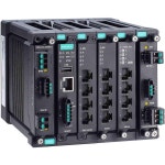 Moxa MDS-G4012 관리형 이더넷 스위치 고정 Gb 포트 4개 옵션 4포트 GE/FE 모듈용 슬롯 2개 독립형 전원 최대 12Gb -1060°C 동작 온도... 