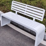 정류장 야외벤치 등받이 인테리어 철제 운동장 테라스 의자 버스정류장 휴식 정원 원목 광장 : 키리글로벌