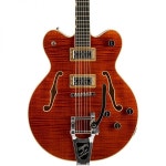 Gretsch Guitars G6609TFM Players Edition Broadkaster Center Block 일렉트릭 기타(스트링 스루 빅스비 및 플레임 메이플 버번... 