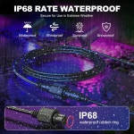 Go ee H7093 H7094-4 핀 플러그 파티오 장식과 호환되는 실외 스팟 라이트 2 IP68 방수 연장 코드를 위한 10FT 케이블 10FT... 