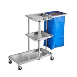 호텔 청소용카트 클리닝 이동식 휠 바퀴 청소도구 빌딩 객실 청소용 트롤리 미화 클리닝카트 : 반짝마켓2