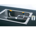 가디언 G1805 스틸 아이워시, 데크 마운트, 오토플로우 90도 회전, 오른손 설치, 실버 : 더온리포유