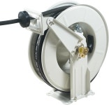 VEVOR 그리스 호스 릴 1/4인치 x 50인치 MAX 5800 PSI 롱 리트랙터블 스프링 구동 자동 회전 되감기 자동차 수리용 호스가 장착된 중장비... 