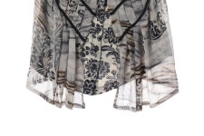 C.YOU 씨유 아방가르드 시폰 레이어드 믹스 패턴 베스트 WOMAN-XXL : brownstreet