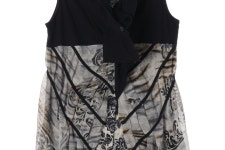 C.YOU 씨유 아방가르드 시폰 레이어드 믹스 패턴 베스트 WOMAN-XXL : brownstreet