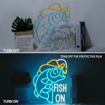 물고기 네온 사인 낚시터 낚시 카페 실내 야외 바다 체험 횟집 : 키리어스