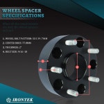 언텍 2인치 휠 스페이서 5x139.7mm(보어 77.8mm 스터드 9/16-18) 5x5.5~5x5.5 허브센트릭 50mm 크라이슬러 07-09 아스펜 닷지 02-11 램... 