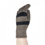 여성 니트 장갑 겨울용 스트라이프 패턴 링글 가벼운 손가락 보온용 : 월드행복마켓