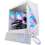 iBUYPOWER Slate 화이트 게이밍 PC 데스크탑 컴퓨터 인텔 코어 울트라 9 285 CPU 엔비디아 지포스 RTX 5070 12GB GPU 32GB DDR5 RGB 5... 
