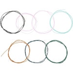 TOYANDONA 6Pcs 컬러 어쿠스틱 기타 줄 게이지 금속 대체 음악 줄과 균형 잡힌 따뜻한 공명을 가진 포크 액세서리 : 몰웨이브