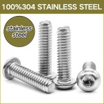 Zmbroll 660Pcs M2 버튼 헤드 육각 소켓 나사 304 스테인리스 스틸... 풀 스레드 소형 볼트 너트 와셔 키트 M2 : 애니앤미012