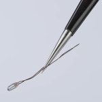 KNIPEX 도구 92 210 3 ESD 스테인리스 그립 핀셋-침점 팁-ESD 5-1/2 : 마죤베이스