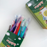 [12개입] 캡포함 어린이 칫솔 유아 치과 양치세트 어린이집 치솔 주니어 캐릭터 : 더에르고