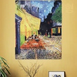 거실 명화 패브릭포스터 침실 장식 벽걸이그림 가림막 카페 감성 중형 : 오우샘