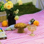 레저 피크닉 매트 핑크 체크무늬 방수 처리 야외 활동 공원 소풍 휴대 간편 : 일상편집소