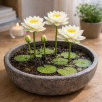 연꽃 모종(발아 싹틔움 완료,줄기 5~20cm)20촉 미니 연꽃 씨앗 수련 국내 생산 : 오쿠아