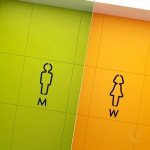 누아브리 모던라인 Toilet 화장실 포인트스티커 블랙 장식스티커 : 누아브리