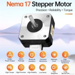 YEJMKJ 0.9° 네마 17 스테퍼 모터 2상 고토크 0.09Nm(12.75온스·인치) 바이폴라 0.4A 9.1ω 42x21mm 4-리드 샤프트 17mm φ5mm 42... 