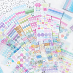 심플 다기능 밑줄 화살표 별 물방을 캘린더꾸미기 스티커북 블루 : 다꾸하루