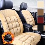 차량용 방석 겨울 보온 극세사 패딩 커버 카시트 자동차 차시트커버 운전석 차량 방석 보온시트 카시트 풀패딩 블랙 : With Us Mall