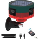 WONFAST 태양광 센서 경보등 실외 360° 모션 감지기 LED 깜박이는... 129dB 가정 농장 헛간 빌라 야드용 시끄러운 사이렌  Red-1 : 씨에이컴퍼니