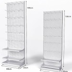 스탠드 타공판 진열대 스텐 타공보드 공구 A. 검정 3516136 빌보드 2개 후크 30개 : 픽트라몰