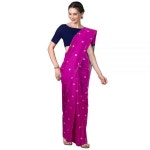 Chandrakala 아트 실크 사리 여성용 스티치되지 않은 블라우스 피스 인디언 웨어 1443-P 퍼플. [호환] : 템프팅셀러