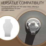 Aussio(3팩 흰색 3/4인치) 물 유입구 플러그(스트랩 A0170SVP 포함) RV 교체 스트랩 포함 캠퍼 연결 플러그 시티 채우기 : 이유그라운드