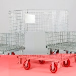 업소용짐운반 이동바퀴장착 메쉬파렛트 바스켓카트 : deepnmore