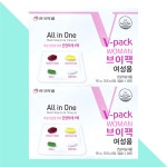 안국약품 브이팩 여성용 올인원 영양제 30포X2개 : 서진생활건강