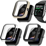 Amazfit GTS 4 미니 케이스용 FitTurn 화면 보호 케이스 커버 도금 공정 컬러풀 PC 강화 필름 미니용 전체 충격 방지 가드 얇은 범... 