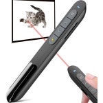 프레젠테이션 클리커 파워포인트 빨간색 조명 포함 무선 프레젠터 원격 슬라이드 Mac Keyon Computer 노트북용 프레젠테이션용 Black... 