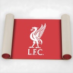 공식 라이선스 리버풀 FC 데스크 매트 - 브랜드 레드 바탕의 리버 버드(Liver Bird) 디자인 35 x 60 cm : 아비오스