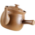 9967383 중화요리 웍 냄비 캐셀롤 세라믹 포트 2. 7L 자기 끓는 빵 약용 웍이나 식사용 브라운 : 신우공구