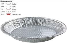 Handi-Foil 10인치(실제 탑아웃 9-5/8인치 - 탑인 8-3/4인치) 알루미늄 호일 파이 팬 일회용 베이킹 틴 플레이트(25팩) : 에버셀렉트-