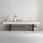 참죽 원목 템바보드 tv 거실장 2100 국산 거실 서랍장 티비 다이 선반 티비장 : 예 찬