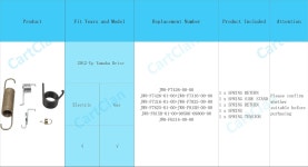 CartClan 브레이크 페달 리턴 스프링 키트 야마하 드라이브 2012년 이후 골프 카트용 OEM# JW8-F7316-00-00 JW8-F7426-00-00 : 미호글로벌