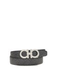 페라가모 Reversible and adjustable Gancini Belt 780171 NERO/GRIGIO 1JP5 : BELVERA
