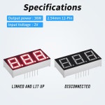 FOCMKEAS 10PCS 0.56 / 14.2mm LED 디스플레이 디지털 튜브 12핀 3비트 7 세그먼트 37.6 x 19 8 mm 10PCS 0.56 / 14.2mm CC : 컴파인s
