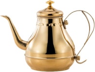 DECHOUS 구스넥 스테인리스 스틸 티 주전자 1.8L 황금색 커피와 차를 따라 마시기에 완벽한 스토브탑 사용 Golden 1.9 Quarts : 엘리아픽
