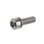 M6x16 18 20 25 30 35mm 헥사곤 헤드 자전거 스템 볼트 세탁기 헤드셋 MTB 도로 핸들바 스탠드 나사 팩 4개(티타늄 Titanium : 굿픽앤조이