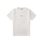 [스톤 아일랜드] 키즈 여성 로고 백 프린팅 반팔 티셔츠 화이트 L1S16 2100009 S0377 V0001 : 바이스트
