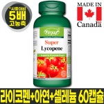남성 전립선 케어 라이코펜+아연+셀레늄 60캡슐 : 캐나다헬스케어
